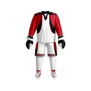 100% poliéster bandera sublimación uniformes de Hockey sobre hielo jóvenes hombres logotipo personalizado transpirable secado rápido conjuntos de ropa de equipo - Product Image 4