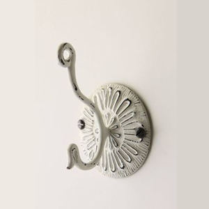 Crochet classique nouveau et Simple Design crochet mural en aluminium enduit blanc pour la maison décorations de salon manteau chapeau clés crochets à la main - Product Image 6