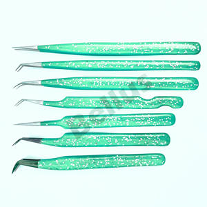 Pinzas de pestañas multiusos de ultra precisión, logotipo personalizado, acero inoxidable, punta fina, herramienta de belleza no corrosiva ecológica - Product Image 2