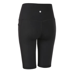 Personalizado sin costuras gimnasio deporte Fitness entrenamiento negro Yoga pantalones cortos de cintura alta estirable humedad-Wicking Activewear para mujeres - Product Image 4
