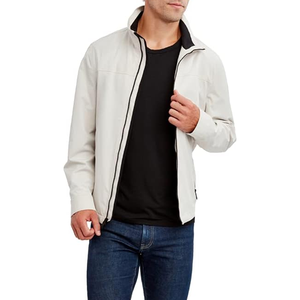 Chaqueta cortavientos informal y ligera con cremallera completa para hombre, chaqueta de golf resistente a la intemperie, chaqueta sostenible personalizada, bombardero con letras divididas - Product Image 4