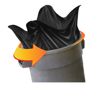 Bolsas de basura en rollo HANPAK de alta calidad con asa de solapa Precio de fábrica Servicios competitivos OEM Bolsas de basura de plástico - Product Image 1