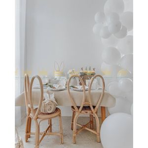 Chaise pour enfants en rotin écologique 100% magnifiquement conçue à la main avec un design moderne pour la cuisine et la chambre à coucher - Product Image 2