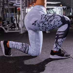 กางเกงโยคะออกกำลังกายเอวสูงใหม่สำหรับผู้หญิง-กางเกงออกกำลังกายผ้าไนลอนสแปนเด็กซ์ให้ความรู้สึกนู้ดมีกระเป๋าและพิมพ์ลาย" - Product Image 6