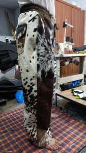 Veste coupe-vent en cuir de vachette durable, décoration en cristal, tissu tissé, doublure en nylon pour l'automne/hiver/printemps, usage quotidien - Product Image 6