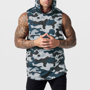 Haut de sport respirant en maille pour homme, sans manches, coupe musclée, pour musculation, entraînement, course à pied, 100% coton - Product Image 5