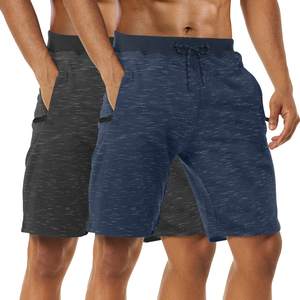 Shorts de sport respirants en maille pour hommes 2024 – Décontractés, d'été, pour la course et le fitness, avec logo personnalisé, motif uni, taille haute, séchage rapide - Product Image 1