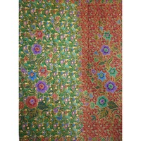 Kain Batik Poli-Katun Cetak Mesin Motif Bunga 118cm X 180cm Dijahit Dalam Gulungan Asal Malaysia