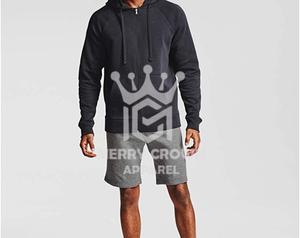 กางเกงขาสั้นผ้าฟลีซสำหรับผู้ชายกางเกงขาสั้นผ้าฟลีซแบบลำลองมีกระเป๋าลายสีทึบสำหรับวิ่งออกกำลังกายในบ้าน - Product Image 4