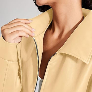 Personnalisé 2024 femmes peau de mouton cuir surdimensionné hiver mode veste respirant coupe-vent écologique broderie décorée - Product Image 4