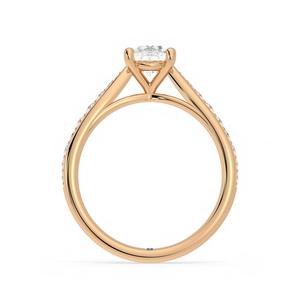 แหวนทอง 9K ประดับเพชรโมอิสซาไนต์ทรงรี ดีไซน์หรูหราสง่างาม - Product Image 6