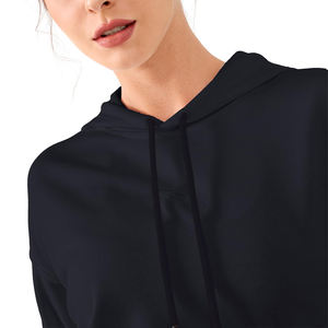 เสื้อฮู้ดครอปผู้หญิงแบบใหม่ ทันสมัย ผ้าฟลีซกันขนร่วง เป็นมิตรต่อสิ่งแวดล้อม ระบายอากาศได้ดี เหมาะสำหรับใส่เดินเล่นหรือทำกิจกรรมกลางแจ้ง - Product Image 6