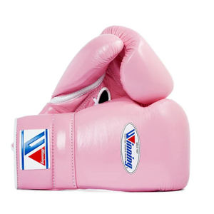 ถุงมือมวยหนังแท้สำหรับฝึกซ้อมฝึกซ้อมฝึกซ้อมแบบกำหนดเองสีชมพู - Product Image 4
