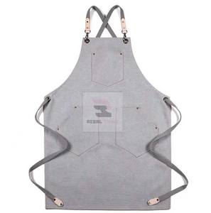 ผ้ากันเปื้อนสำหรับช่างตัดผมกระเป๋าอเนกประสงค์กันน้ำผ้าฝ้ายและผ้ายีนส์สายหนังใช้ได้จริงและทนทาน - Product Image 5