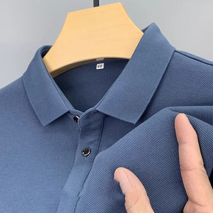 Chemise décontractée à manches courtes pour homme en coton 100% tricoté anti-froissement avec logo personnalisé OEM, broderie et impression - Product Image 6