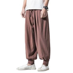 Pantalons de survêtement unisexes à la mode, à taille élastique, à entrejambe tombant, respirants, coupe régulière, pour l'hiver - Product Image 5