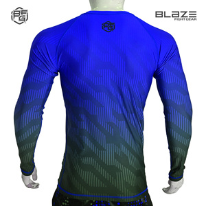 Venta al por mayor de manga larga de compresión Fitness Gym camisas personalizadas sublimadas BJJ Rashguard camisas para hombre MMA Rash Guard - Product Image 3