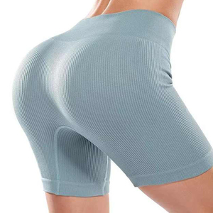 Mujeres spandex poliéster cintura corta mujeres gimnasio pantalones cortos botín pantalones cortos de talla grande Pantalones cortos, sin costuras, cintura alta - Product Image 2