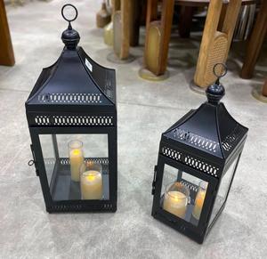Luxury Moroccan Candelabra Black Candle Lantern <b>Holder</b> <b>Stand</b> for Home Wedding and Christmas Decor Black Moroccan Candleholder - Product Image 1