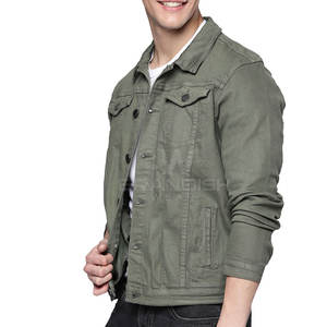 Veste d'hiver légère et respirante de grande taille à l'extérieur Col rabattu Veste en jean pour hommes de taille personnalisée de couleur - Product Image 1