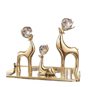 Sculpture décorative en métal sur socle pour salon, chambre à coucher et décoration intérieure Accents métalliques de qualité standard - Product Image 5