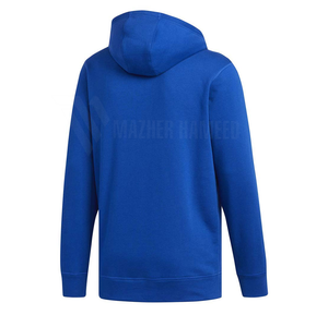 Vente en gros Sweats à capuche décontractés pour hommes avec logo personnalisé Pull uni unisexe de couleur bleue Sweatshirts surdimensionnés en coton épais - Product Image 4