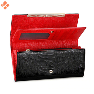 Vente chaude portefeuille en cuir extérieur pour femmes personnalisé multicolore de haute qualité avec fermeture à glissière - Product Image 4