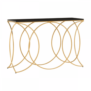 Meilleure conception de fournitures de fête d'événement Table console de mariage en métal avec dessus en marbre Table de vente directe d'usine - Product Image 6