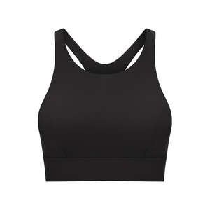 Sujetador deportivo de yoga sin costuras para mujer con correa ancha para el hombro de talla grande Fitness Gym Top Bra Técnicas lavadas - Product Image 5