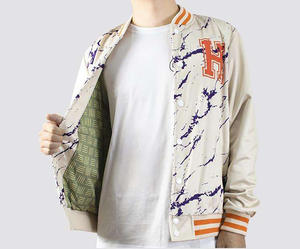 Veste universitaire en toile personnalisée de haute qualité pour hommes et vente en gros OEM Vêtements d'hiver Coupe ajustée Vêtements décontractés Col montant - Product Image 5