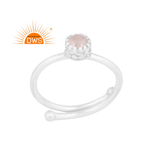 Best Selling Fine Sterling Silver Natural Rainbow <b>Moon</b> Stone Gemstone Stackable <b>Ring</b> Custom Jewelry Manufacturer - Product Image 1