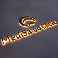 Enseigne rétroéclairée à LED 3D étanche IPX5 pour les magasins de fruits de mer et les restaurants, couleurs personnalisables, décoration d'éclairage extérieur