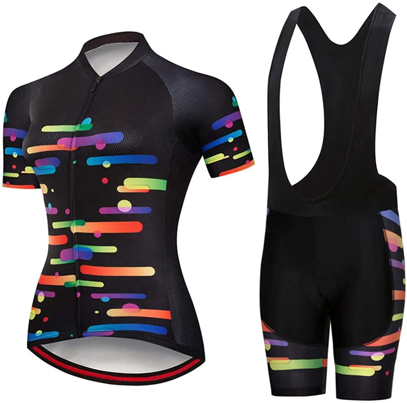 サイクリングジャージーセットビブショーツサマーバイク服自転車服女性のための昇華サイクリングユニフォーム