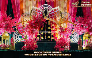 ซื้อซุ้มแต่งงานสำหรับฉากหลังเวทีที่มีสไตล์สำหรับงานแต่งงานที่ไม่ซ้ำใครแท่นวางสำหรับเวทีแต่งงาน - Product Image 2