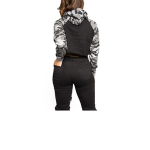 เสื้อสวมหัวมีซิปสำหรับผู้หญิงเสื้อสเวตเชิ้ตแบบหลวมมีฮู้ดสำหรับใส่กลางแจ้งสินค้าขายส่ง - Product Image 6