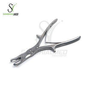 Os de poisson en acier inoxydable allemand de qualité supérieure Rongeur léger incurvé 8mm droit 17cm Luer Bone Rongeur Instruments d'orthopédie - Product Image 5