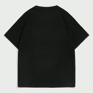 Camiseta informal de verano para hombre, 100% de algodón, alta calidad, 220 gramos de peso, diseño sólido, tela de punto, impresión Digital, letras - Product Image 2