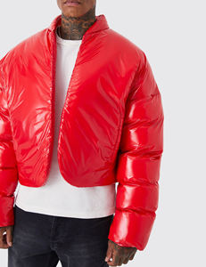 Winter Custom Men's Bomber <b>Jacket</b> Hooded Reversible Stand <b>Collar</b> High Street Style Warm Lightweight Outdoor 100% Puffer <b>Jacket</b> - Product Image 4