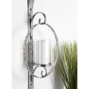 Bougeoir mural en métal argenté de qualité supérieure Design de luxe Décoration de table Bougeoir en bois Lanterne disponible - Product Image 1