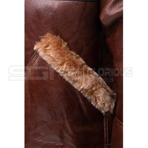 Material de cuero de alta venta, ropa de hombre, chaqueta de cuero, nuevo diseño, transpirable, cómoda, chaqueta de cuero para hombre de calle alta - Product Image 3