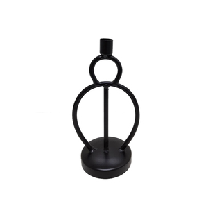 Bougeoir conique en métal noir le plus vendu forme ronde pour la décoration de maison et de mariage en vrac à la main - Product Image 2