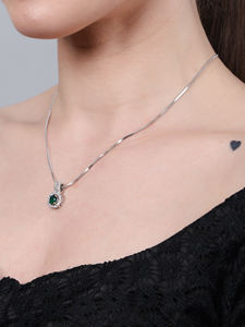 Collier pendentif en argent indien de haute qualité pour le mariage des femmes AD CZ laiton plaqué or Style ethnique Imitation perle Zircon principal - Product Image 4