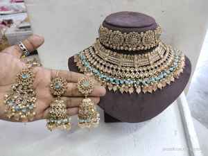 Conjunto de Collar de Novia con Esmalte Mehendi de Primera Calidad con Maang Tikka, Ideal para Bodas, Fiestas, Cualquier Color se Puede Personalizar - Product Image 2