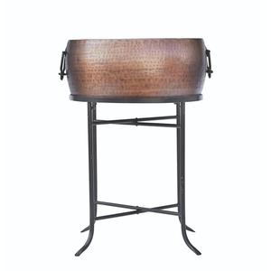 Outdoor Party Decoration Copper and Steel Beer Tub with <b>Stand</b> Stainless Steel Barware Decorative Ice Tub for Beer Bottles - Product Image 6