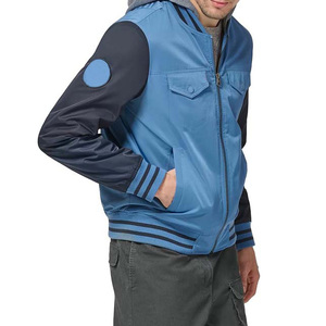 OEM polyester coton Baseball Letterman vestes vêtements pour hommes avec poches fermeture éclair à manches longues collège Baseball veste pour hommes - Product Image 5
