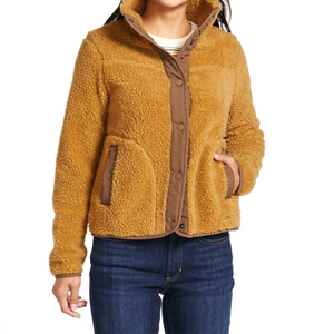 Veste polaire Sherpa à col personnalisé pour femmes/Veste polaire Sherpa à bas quantité minimale de commande personnalisée au prix le plus bas - Product Image 1
