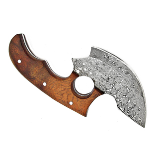 Venta al por mayor pedidos a granel personalizados OEM ODM servicio industrial grado PRESTIGE cuchillas cortador de pizza hacha de acero inoxidable mango de madera - Product Image 4