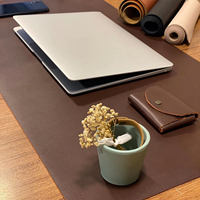 Tapis de bureau de luxe en cuir véritable fait main, robuste, classique, écologique, anti-odeur, durable et antidérapant pour un usage moderne