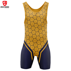 Custom Made OEM High Quality Breathable Eco-Friendly Quick Dry Men's Wrestling <b>Singlets</b> for Gym Training & <b>Weightlifting</b> - Product Image 4