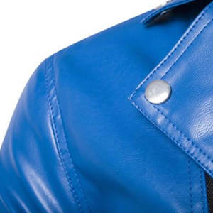Veste en cuir PU de toile de haute qualité pour hommes, design de mode d'hiver à manches longues pour motos, nouveauté - Product Image 3